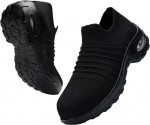 FENLERN Steel Toe Shoes for Women Slip On Safety Sneakers Work Shoes