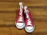 Size 7M/9W Red High Top Canvas Shoes
