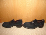 Authentic Gianni Versace mens black suede/silver hardware shoes