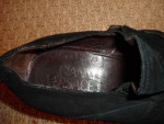 Authentic Gianni Versace mens black suede/silver hardware shoes