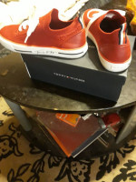 Like New) Tommy Hilfiger men or womens RED shoes sz -10m