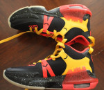 LeBron Witness 7 GS 'Black Bright Crimson Speckled' Shoes Size 4.5Y
