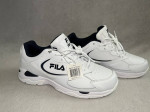 NEW FILA Tri Runner Leather Athletic Running Shoes White Navy 10,5