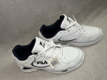 NEW FILA Tri Runner Leather Athletic Running Shoes White Navy 10,5