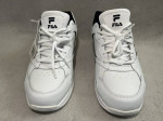 NEW FILA Tri Runner Leather Athletic Running Shoes White Navy 10,5