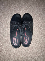 NEW Black leather KLOGS Shoes size10