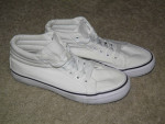 Ladies BALERA White Canvas Hi-Top Shoes Size 6