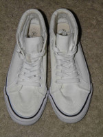 Ladies BALERA White Canvas Hi-Top Shoes Size 6