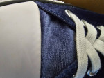 Converse All Star blue suede or velvet shoes