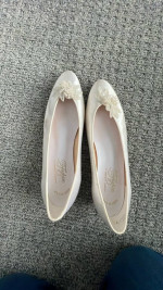 White Wedding Shoes, Size 10