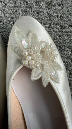 White Wedding Shoes, Size 10