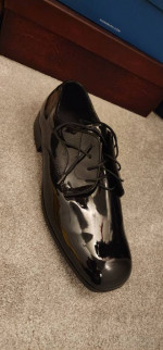Patent leather mens shoes