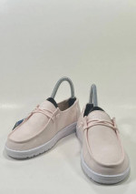 Size 3Y - Girls Hey Dude Wendy Slub Canvas Pink Slip-On Shoes 40143-680 Boys 1.5