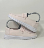 Size 3Y - Girls Hey Dude Wendy Slub Canvas Pink Slip-On Shoes 40143-680 Boys 1.5