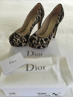 CHRISTIAN DIOR MISS DIOR PEEP-TOE PLATFORM WOMENS HEELS, SHOES, NEW