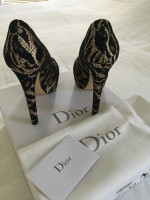 CHRISTIAN DIOR MISS DIOR PEEP-TOE PLATFORM WOMENS HEELS, SHOES, NEW