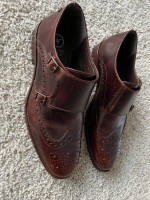 new men's brown leather dress shoes size 10.5