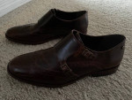 new men's brown leather dress shoes size 10.5