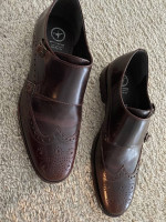 new men's brown leather dress shoes size 10.5