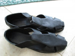 Faded Glory Women’s Size 10 Leather Black Closed Toe Slip On Shoes--So