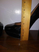Size 8 1/2 Cosmopolitan Black Platform Heel Shoes