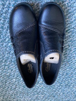 NEW CLARKS BENDABLES WOMEN'S SHOES, BLACK, SIZE 7.5M