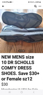 NEW MENS DR SCHOLLS SIZE 10 DRESS SHOES or Female size 12