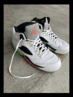 Nike Air Jordan Retro 5 V Poison Green Sneakers Shoes 136027-115 Men's sz 11.5