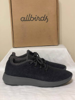 Woman's Size 11 All Birds Wool Runner Muzzle Shoes - Natural Black