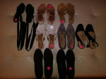 8 pairs of size 5 1/2 to 7 1/2 womens shoes!