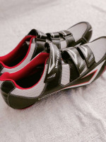 Venzo Bicycle Men Road Cycling Riding Shoes Size 14US Black/Gray