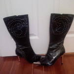High heel black shoes size 5.5