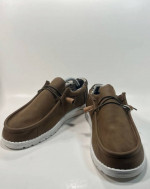 Size 11 - Men’s Hey Dude Wally Fish Lure Tobacco Brown Shoes 40624-2DM Wmns 12