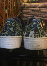 Coach Cameron Blue Floral Slip On Sneaker Shoes Size 10B