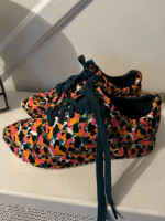 Zara Shoes Womens Multicolor Leopard Satin Sneakers - Size EU40/ 8.5-9