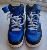 Nike Boys Court DM8872-001 Blue Basketball Shoes Sneakers Sz 7 Y.