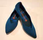 Rothy’s Textile The Point Birdseye Slip-On Blue Ballet Shoes Size W7