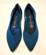 Rothy’s Textile The Point Birdseye Slip-On Blue Ballet Shoes Size W7