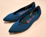 Rothy’s Textile The Point Birdseye Slip-On Blue Ballet Shoes Size W7