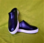 Kelsi Dagger Brooklyn Black Genuine Leather women shoes slippers Sz 7