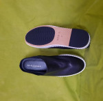 Kelsi Dagger Brooklyn Black Genuine Leather women shoes slippers Sz 7