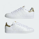 BRAND NEW SPECIAL WHITE / GOLD ADIDAS STAN SMITH SHOES WOMENS Size 10