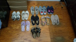 10 PAIRS LOT GIRLS VANS AND1 NAUTICA SHOES SIZE 6 3 8 SHOES SANDLES FL