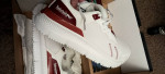 White Timberland steel toe shoes