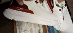 White Timberland steel toe shoes