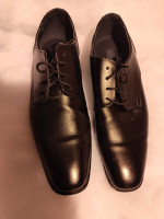 Joseph Abboud Black Mens 10 1/2 Leather Dress Shoes