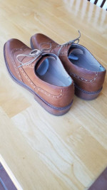 Men's Size 12 Perry Ellis Brown Oxford Asher Dress Shoes