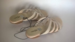 Womens shoes 7M pearl cream sandals East 5th new unworn EF Eloise