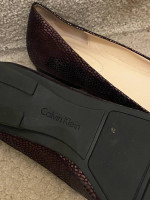 Calvin Klein metallic shoes, size 9, NEW