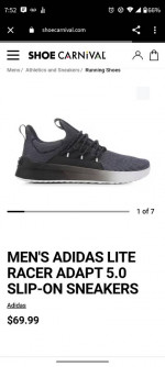 adidas Lite Racer Adapt 5.0 Men's Lifestyle Running Shoes , Size 13